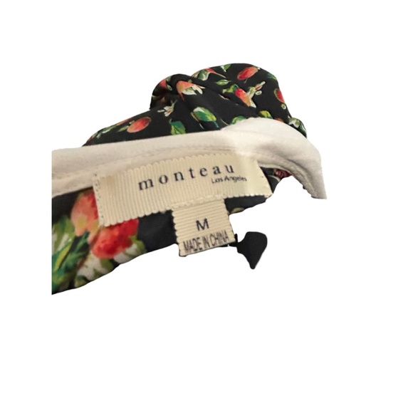 Cute Peter Pan Collar Dress with Peach Print - Picture 4 of 4